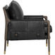 Mauti Distressed Brown / Cortina Black Leather Armchair